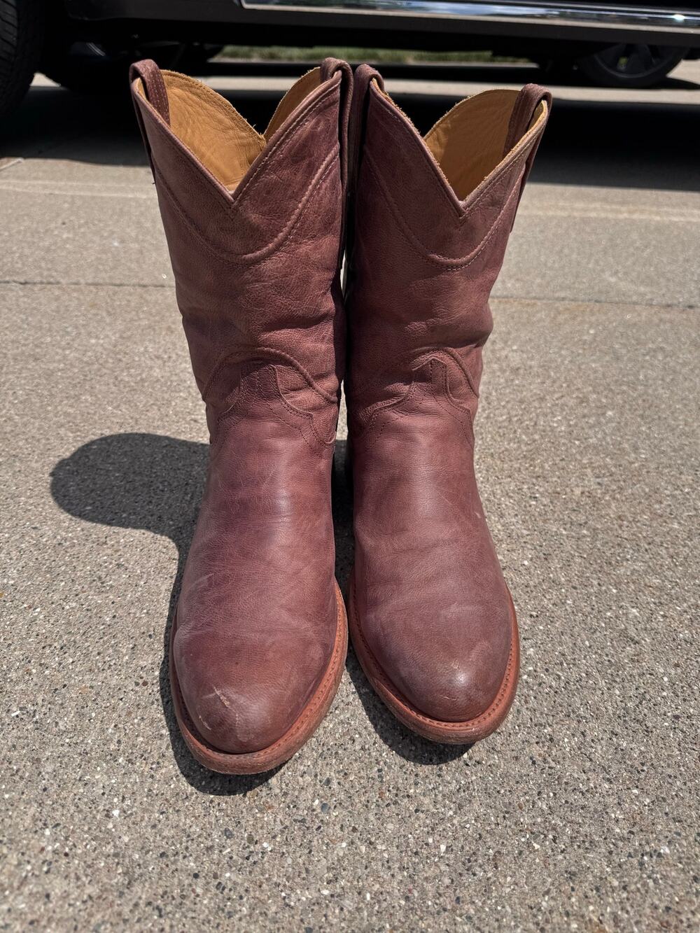 Tecovas Men’s Leather Western Cowboy Boots Brown – Size 10.5D